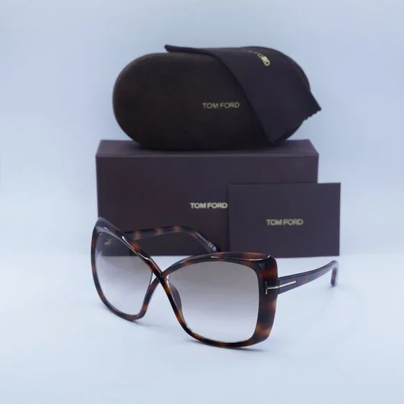 New Tom Ford FT0943 53F Jasmin Sunglasses Havana Butterfly  display picture 1